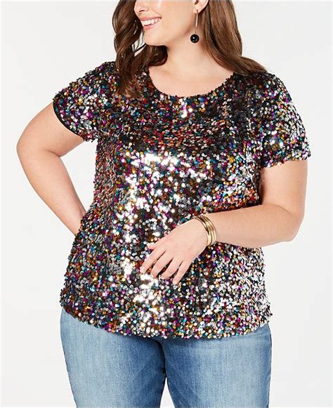 plus size sequin top|plus size dressy tops for evening wear.